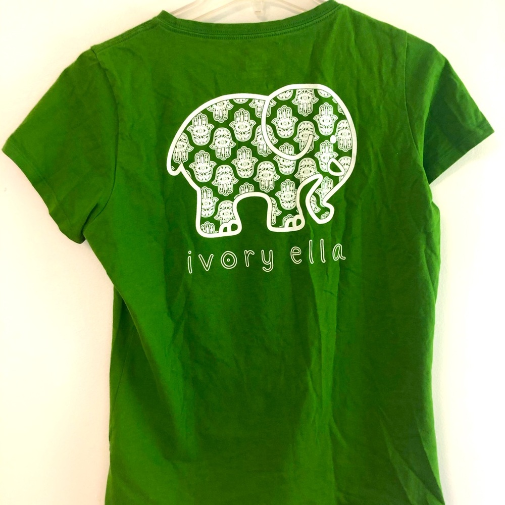 Ivory Ella green elephant/hamsa T shirt!